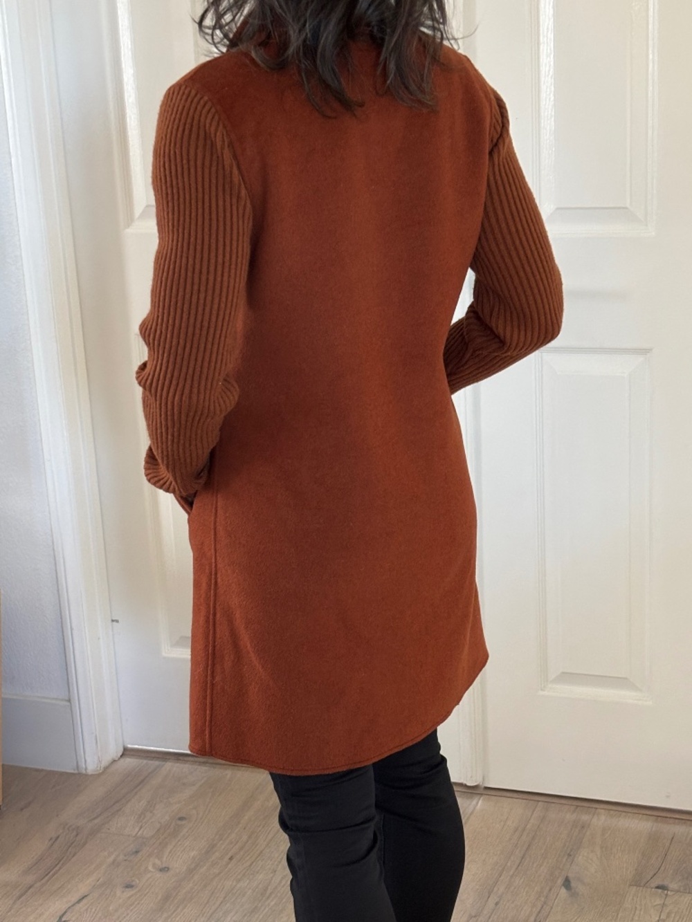 Kenneth Cole New York Double Face Wool Coat - Burnt Orange Size XSP - Picture 5 of 14